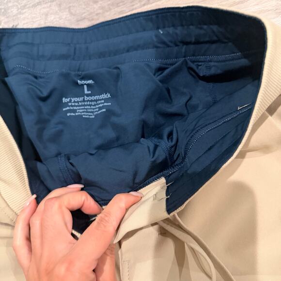 BIRDDOGS Boom Brand Tan Khaki Joggers Golf Athletic Pants Large - Picture 4 of 8